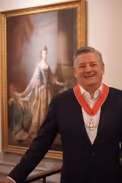 Investiture ceremony presenting the honorary awards OBE, MBE and CBE on 12 December 2024 at the Embassy of the United Kingdom in Washington, D.C.