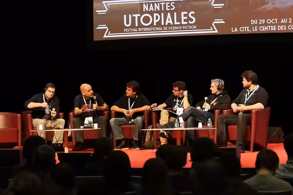 photograph taken at the 2015 edition of the "Utopiales" of Nantes.
