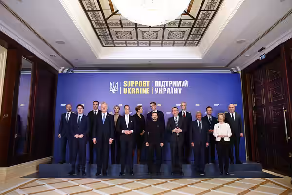 On 24 February 2025, Ursula von der Leyen, President of the European Commission and the College of the European Commission travels to Kyiv, Ukraine to express E