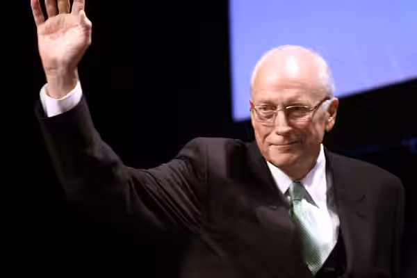 Former Vice President of the United States Dick Cheney, presenting former United States Secretary of Defense Donald Rumsfeld, at CPAC 2011 in Washington, D.C, t