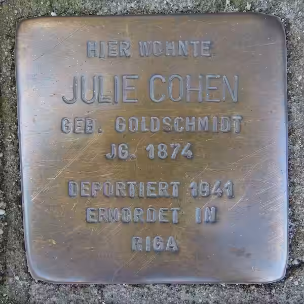 Stolperstein Meppen Markt 14 Julie Cohen (2015)