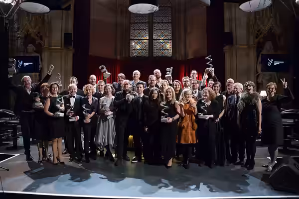 Awardees of the Austrian Film Awards 2017 (Rathaus, Vienna,Austria).