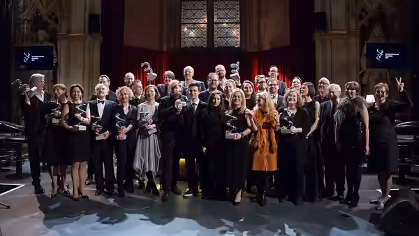 Awardees of the Austrian Film Awards 2017 (Rathaus, Vienna,Austria).