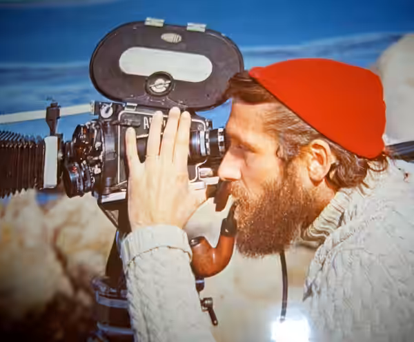 Philippe Cousteau filming during an expedition (2007)