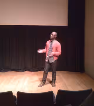 Speaking about his film Medicine for Melancholy at the Northwest Film Forum. Go see it! (2009)
