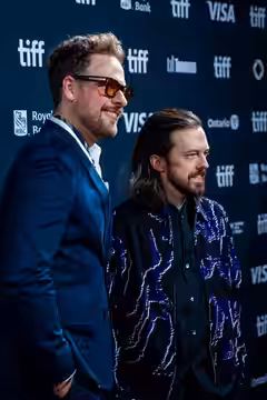 Jay Wadley and Trevor Gureckis at the 2024 Toronto International Film Festival (TIFF) for the movie The Friend. (2021)