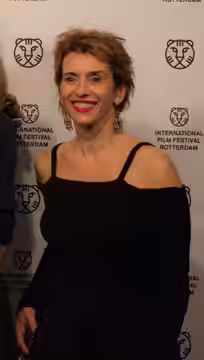 Teresa Saponangelo promoting the movie "Porselein" at the IFFR 2020