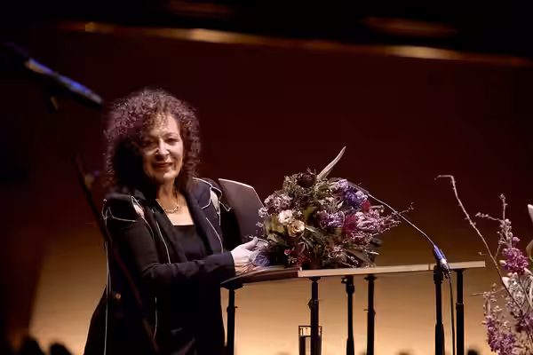 Nan Goldin during Käthe Kollwitz Prize 2022 ceremony in Berlin, 2023