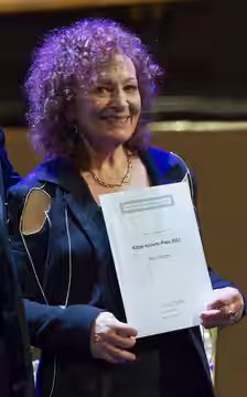 Nan Goldin during Käthe Kollwitz Prize 2022 ceremony in Berlin, 2023