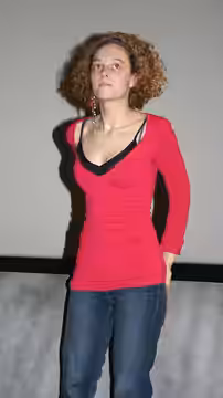 Alice de Lencquesaing à l'avant-première de L'Heure d'été diffusée à l'UGC Ciné Cité Les Halles, à Paris. (2008)