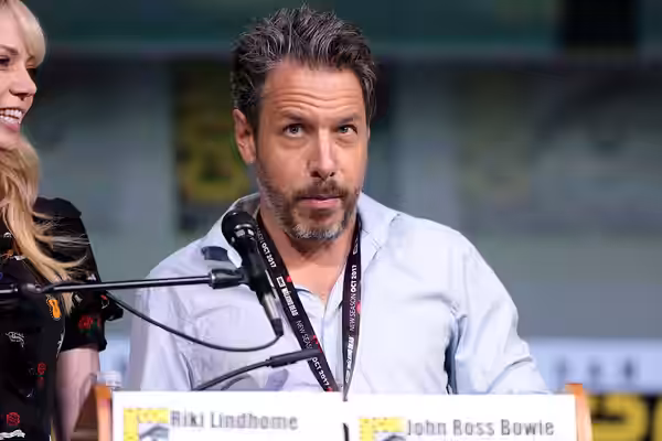 John Ross Bowie speaking at the 2017 San Diego Comic Con International, for "The Big Bang Theory", at the San Diego Convention Center in San Diego, California. 
