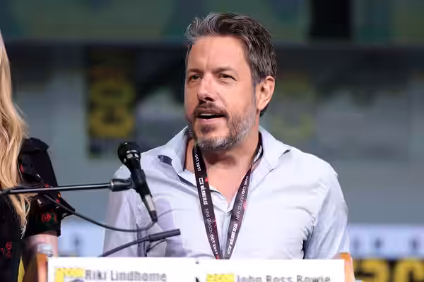 John Ross Bowie speaking at the 2017 San Diego Comic Con International, for "The Big Bang Theory", at the San Diego Convention Center in San Diego, California. 
