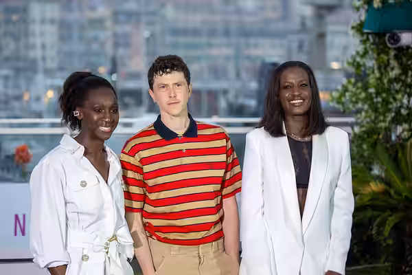 Eye Haïdara, Finnegan Oldfield, Mariama Gueye at 2025 Cannes Adami Photocall