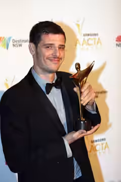 Bryan Mason winner of best editing in a documentary AACTA awards lunch. (2012)