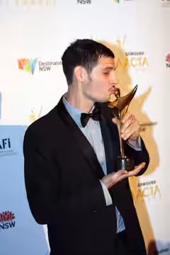 Bryan Mason winner of best editing in a documentary AACTA awards lunch. (2012)
