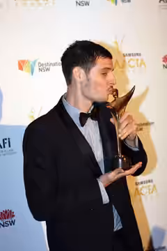 Bryan Mason winner of best editing in a documentary AACTA awards lunch. (2012)