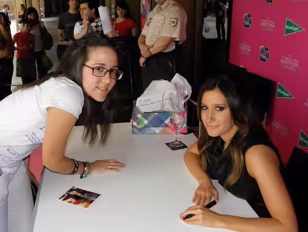 Me and Ashley Tisdale during the signing event for her movie Sharpay's Fabulous Adventure in Madrid, Spain. May 23, 2011.