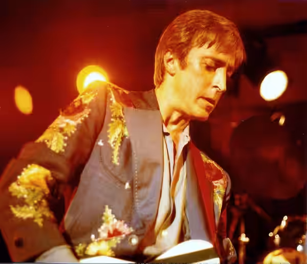 Mick Ronson during the Ian Hunter Short Back n Sides Tour at the Old Waldorf in San Francisco on 26 October 1981.