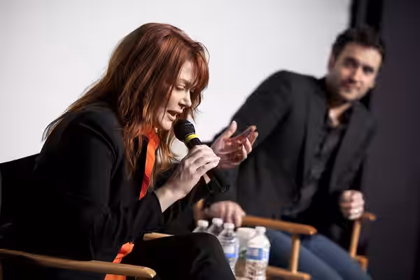 Allan Hawco and Lynda Boyd visited with VFS Acting students in a discussion moderated by Head of Department Bill Marchant. The stars of the popular CBC drama ta (2012)