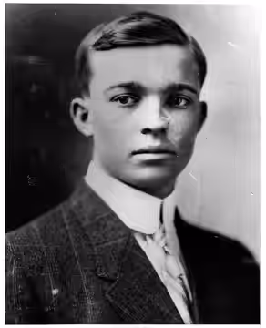 This portrait of Dwight D. Eisenhower appeared in the 1909 Helianthus, the yearbook of Abilene High School, Abilene, Kansas.