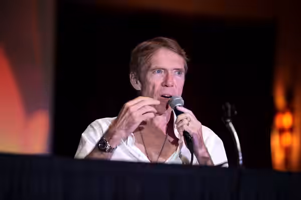 Richard Brake speaking with attendees at the 2023 Mad Monster Arizona Party at the Renaissance Phoenix Glendale Hotel &amp; Spa in Glendale, Arizona. Please att