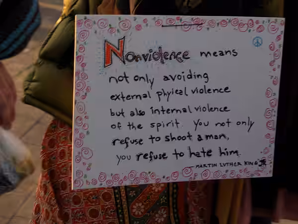 "The nonviolent resister not only refuses to shoot his opponent but he also refuses to hate him. At the center of nonviolence stands the principle of love. The  (2007)