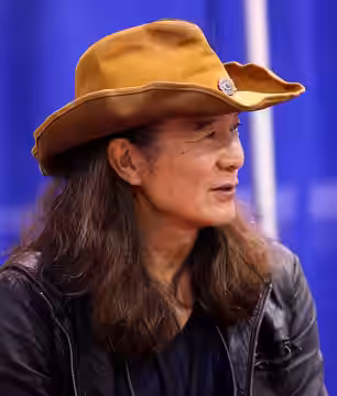 Tohoru Masamune speaking at the 2026 WonderCon in Anaheim, California.