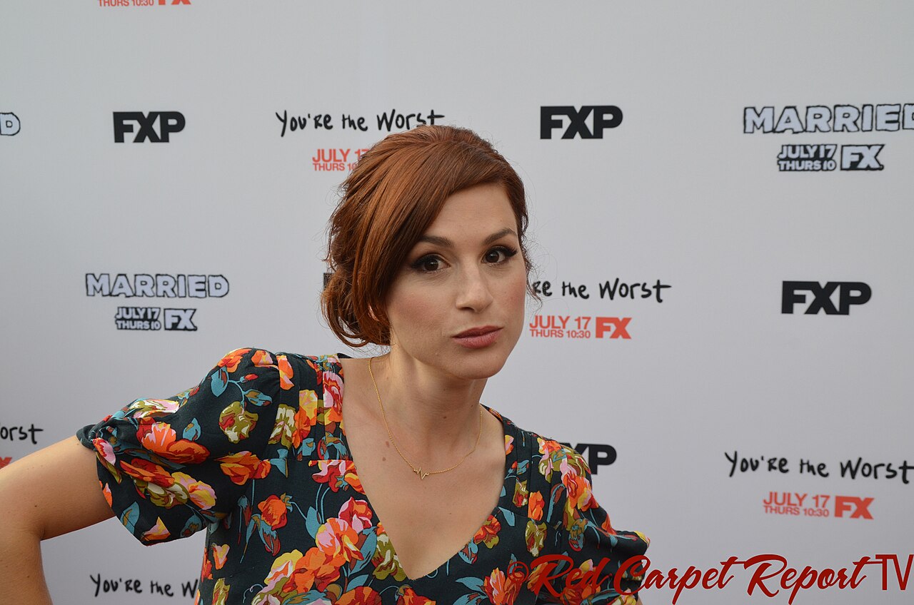 Actress Aya Cash at FX Networks new series premieres of You're the Worst and Married at Paramount Studios on July 14, 2014