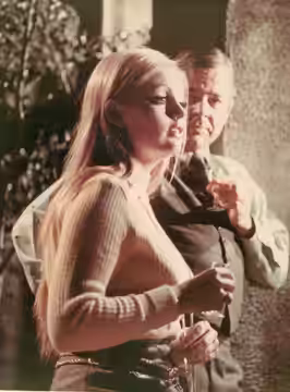 Photo of Alexandra Hay and William Windom from the CBS Playhouse presentation of "Shadow Game" (1969)