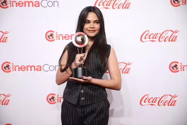 Ariana Greenblatt on the red carpet at the Big Screen Achievement Awards at the 2024 CinemaCon at The Colosseum Theater at Caesars Palace in Las Vegas, Nevada. 