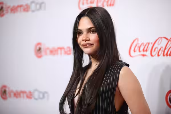 Ariana Greenblatt on the red carpet at the Big Screen Achievement Awards at the 2024 CinemaCon at The Colosseum Theater at Caesars Palace in Las Vegas, Nevada. 