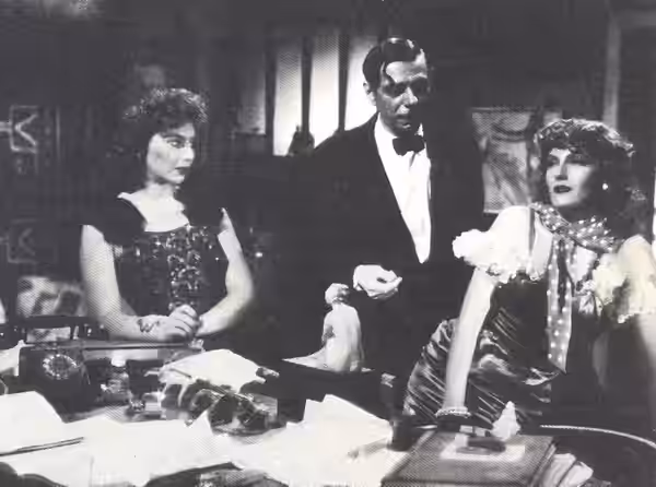 Cele Abba, Aldo Silvani e Isa Miranda nel film La carne e l'anima (1942)