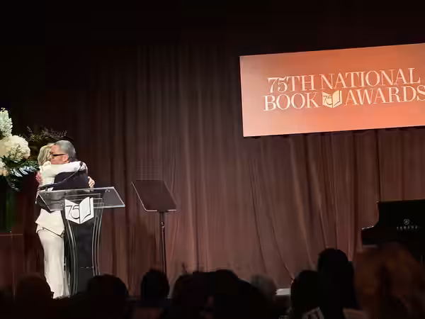 Jason De León and Kate McKinnon at the National Book Awards Ceremony 2024 in New York City, New York