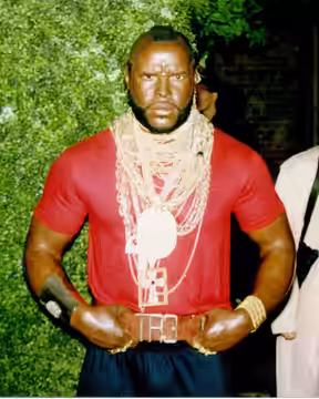 Photo of wax doll in the likeness of Mr. T (Laurence Tureaud), taken at Madame Tussaud´s in London circa 1989 by Lennart Guldbrandsson.