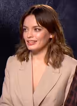 Emma Mackey on a press-tour for Sex Education, January 2019