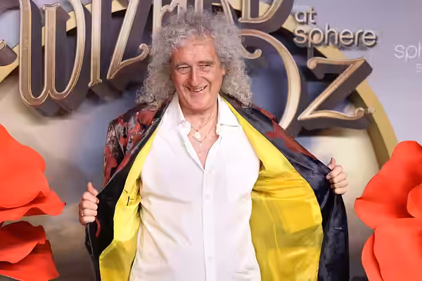 Brian May of Queen on the yellow carpet at the World Premiere of Wizard of Oz at Sphere at the Sphere in Las Vegas, Nevada. Please attribute to Gage Skidmore if (2025)