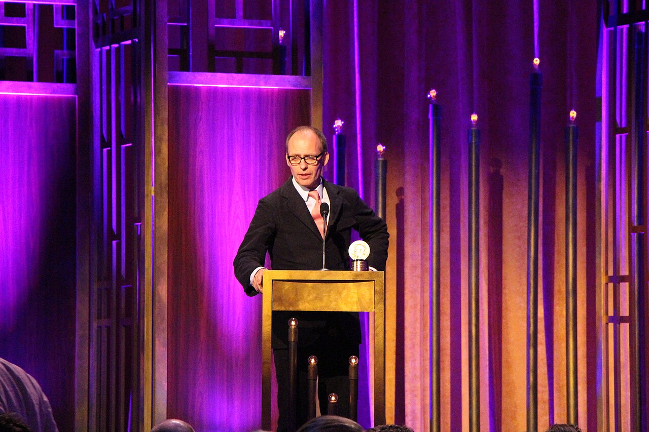 Producer Hugo Blick accepts the Peabody for The Honorable Woman. Cipriani Wall Street (2015)