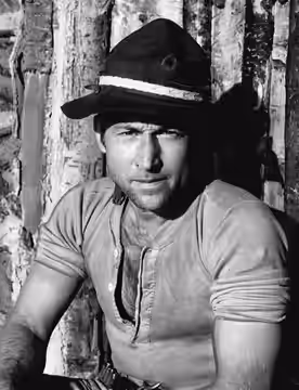 Photo of Nick Adams in a guest-starring role on the television program The Monroes. (1966)