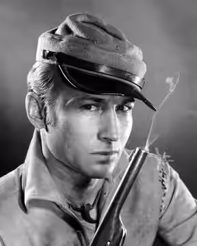 Photo of Nick Adams as Johnny Yuma from the television program The Rebel. (1960)