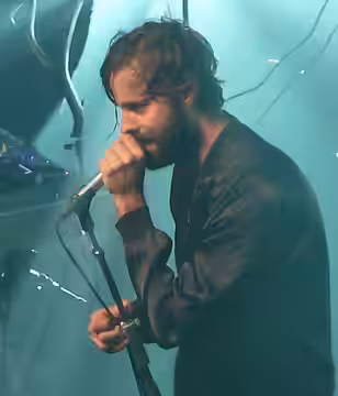 Musician w:Andrew Wyatt performs with w:Miike Snow at the Nokia Theater in w:Los Angeles (2011)