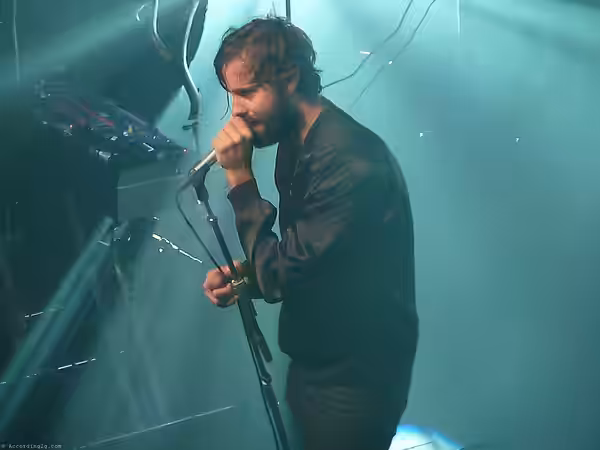 Musician w:Andrew Wyatt performs with w:Miike Snow at the Nokia Theater in w:Los Angeles (2011)
