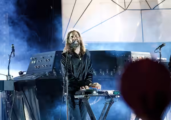Miike Snow performing at Coachella 2012.
