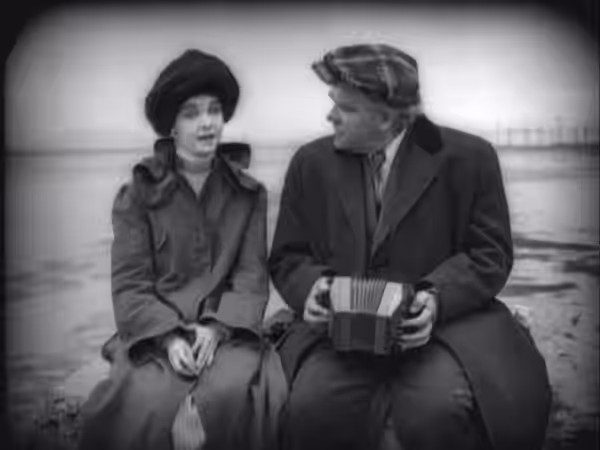 Scenography for the movie Greed (1924); ZaSu Pitts and Gibson Gowland.