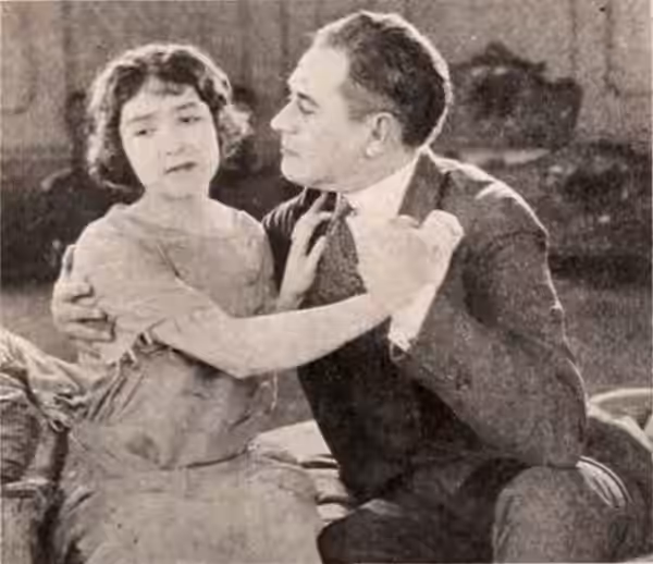 Still from the American drama film The Real Adventure (1922) with Florence Vidor, on page 52 of the June 3, 1922 Exhibitors Herald.