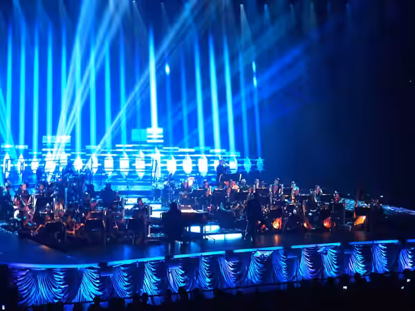 George Michael's symphony orchestra at the Palais Nikaia (Nice, France), in 2011.