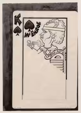 Sujet : McEnroe, John (1959-....) Tennis Caricature Appartient à l’ensemble documentaire : MnS000 Langue : sans contenu linguistique Éditeur : [s.n.] (1980)