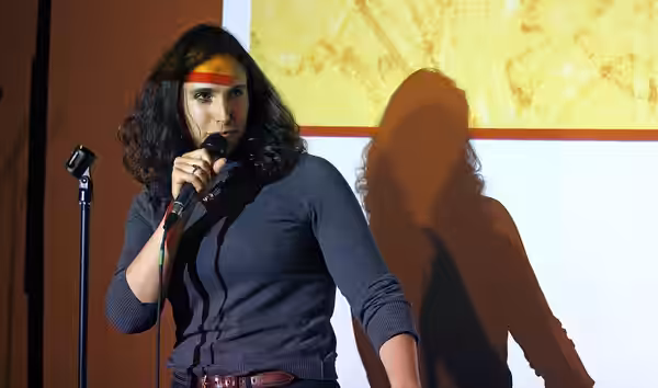 Comedian Megan Amram performs at the Meltdown Show Wednesday night. (2012)