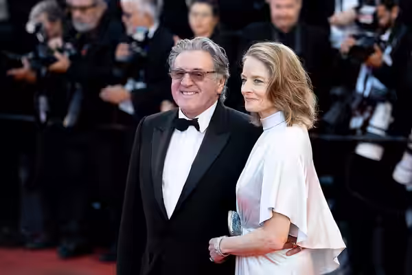 CANNES, FRANCE - 20 MAY 2025: Daniel Auteui, Jodie Foster attends the "Vie Privée" (A Private Life) red carpet at the 78th annual Cannes Film Festival