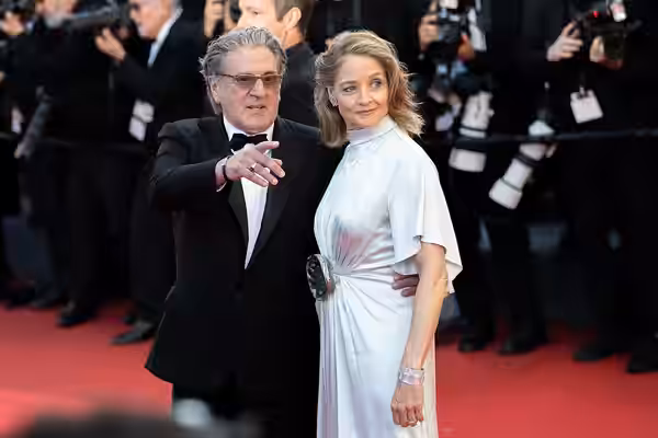CANNES, FRANCE - 20 MAY 2025: Daniel Auteui, Jodie Foster attends the "Vie Privée" (A Private Life) red carpet at the 78th annual Cannes Film Festival