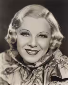 Vintage 1930s portrait photo of actress Glenda Farrell by Elmer Fryer